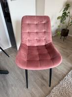 4x roze velvet stoelen, Huis en Inrichting, Stoelen, Ophalen, Overige materialen, Overige kleuren, Zo goed als nieuw