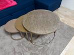 Vintage salontafels Bijzettafels - Brons/Goud, Huis en Inrichting, Tafels | Bijzettafels, Minder dan 45 cm, Minder dan 55 cm, Gebruikt