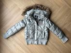 Winterjas, zilver gewatteerd, maat 134/140, Hookipa, Gebruikt, Meisje, Ophalen of Verzenden