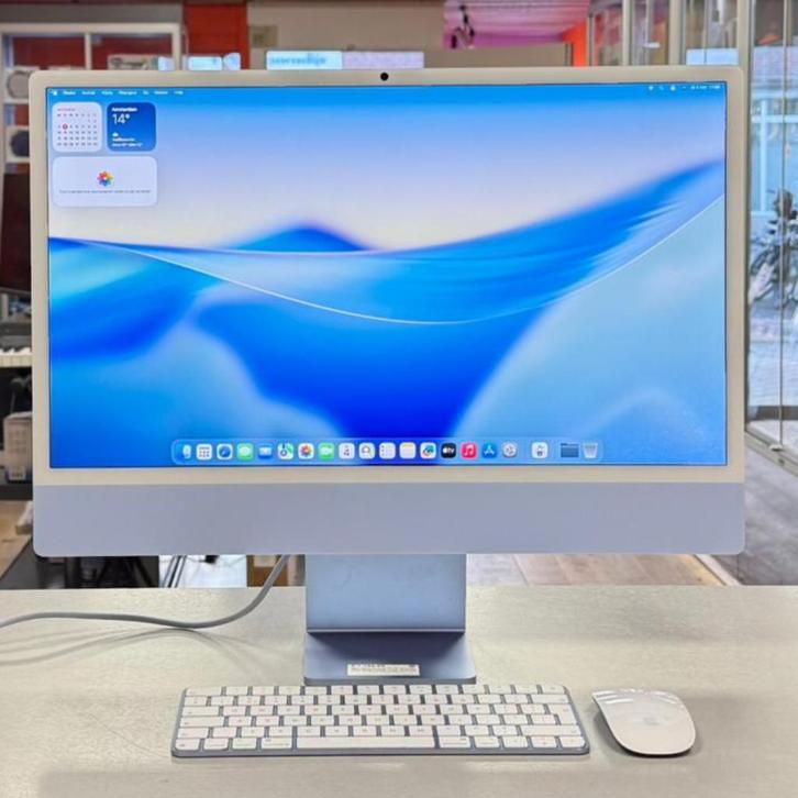 iMac 2024 24 Inch M4 8C CPU/8C GPU/16GB/256GB Blauw, Computers en Software, Apple Desktops, Zo goed als nieuw