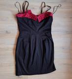 Gotische / Emo / electro-jurkje Criminal Damage maat 12, Kleding | Dames, Maat 38/40 (M), Zwart, Ophalen of Verzenden, Boven de knie