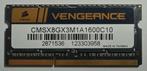 DDR3 8GB  PC3-12800 1600MHz Corsair Vengeance Sodimm, Computers en Software, RAM geheugen, Gebruikt, Verzenden, 8 GB, DDR3