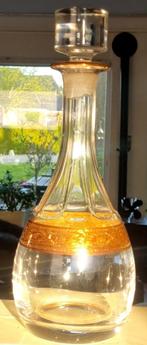Een glazen karaf met gouden bewerking, Antiek en Kunst, Antiek | Glas en Kristal, Ophalen of Verzenden