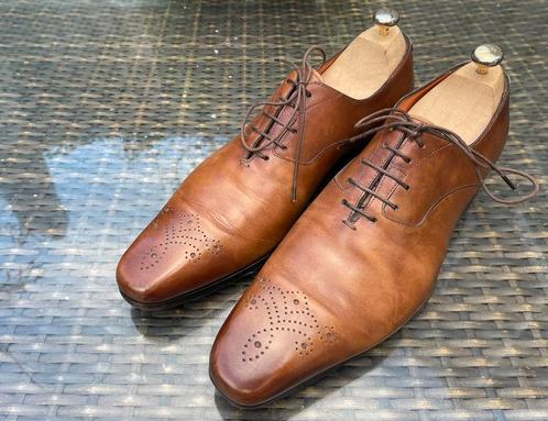 Santoni herenschoenen model 10039 maat 9,5 UK/43,5 EU, Kleding | Heren, Schoenen, Gedragen, Veterschoenen, Bruin, Ophalen of Verzenden