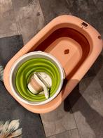 Opvouwbaar babybadje + emmer & beker, Zo goed als nieuw, Badje, Standaard, Ophalen