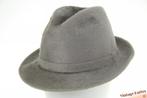 Vintage Gleufhoed Panizza DeLuxe zilvergrijs zacht vilt 57, Panizza DeLuxe, Hoed, Ophalen of Verzenden, 57 cm (M, 7⅛ inch) of minder