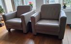 Haveco grijs leren bankstel (1 bank + 2 fauteuils), Ophalen, Gebruikt, Design, 150 tot 200 cm