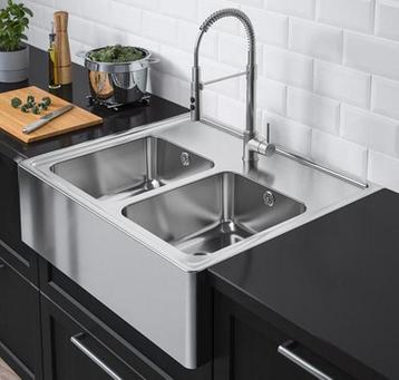IKEA Bredsjön dubbele Spoelbak - RVS +  lade onderkast NIEUW - afbeelding 2