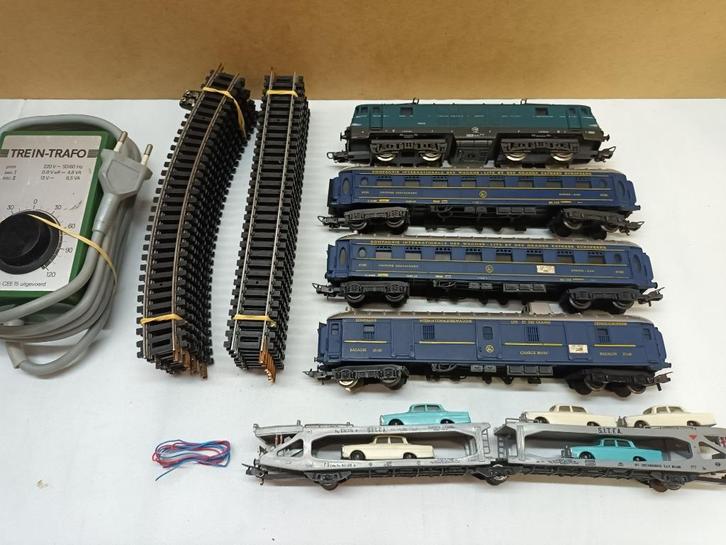 LIMA  E LOK MET WAGONLITS WAGONS RAILS EN TRAFO, Hobby en Vrije tijd, Modeltreinen | H0, Gebruikt, Treinset, Gelijkstroom, Lima