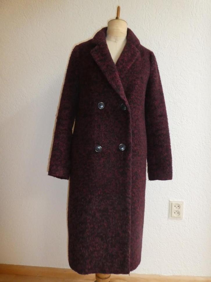 Circle of Trust winterjas maat S lang bordeaux zwart Eliza, Kleding | Dames, Jassen | Winter, Zo goed als nieuw, Maat 36 (S), Rood