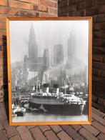 Vintage Foto New York met Schip, Ophalen, Zo goed als nieuw, Foto of Poster, 75 cm of meer