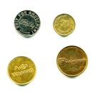 Zes verschillende muntjes vektor etc., Verzenden, Gebruikt
