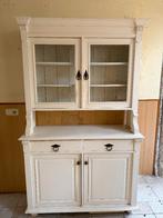 Charmante landelijke buffetkast met vitrine – massief hout, Ophalen, Gebruikt, 200 cm of meer, Grenenhout
