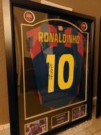 Ingelijst gesigneerd Ronaldinho shirt Barcelona Beckett COA, Shirt, Ophalen of Verzenden, Zo goed als nieuw, Buitenlandse clubs