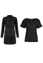 Maicazz set top (L) en vest (L), zwart, suedine, zgan, Zwart, Maat 42/44 (L), Ophalen of Verzenden, Lange mouw