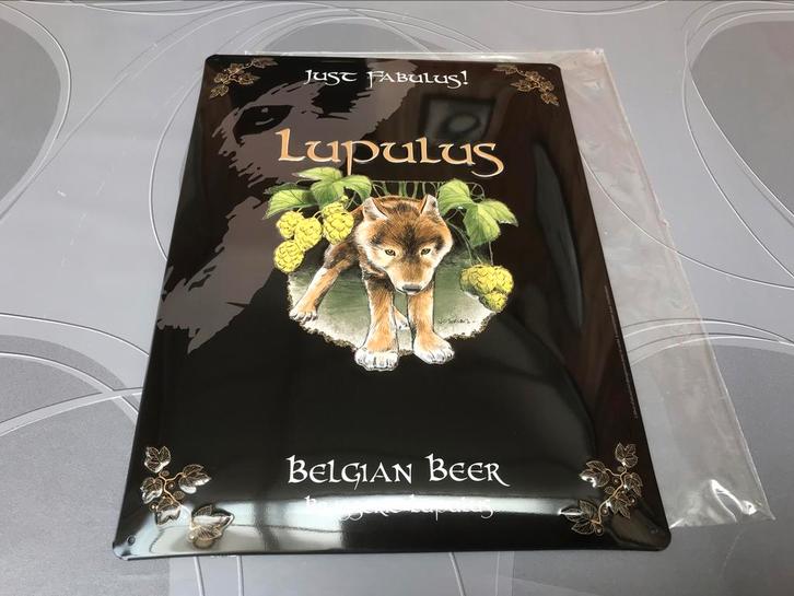 Lupulus bier reclamebord metaal, Verzamelen, Merken en Reclamevoorwerpen, Nieuw, Reclamebord, Ophalen of Verzenden