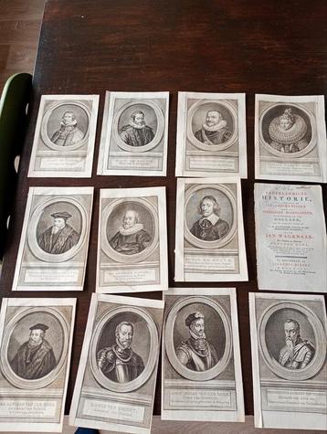 11 Prenten Jan Wagenaar - Vaderlandse Historie beschikbaar voor biedingen