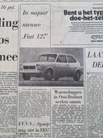 AUTO'S De nieuwe Fiat 127 (krant 1971), Nederland, 1960 tot 1980, Knipsel(s), Ophalen of Verzenden