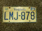 Kentekenplaat licenseplate Virginia 1998 USA, Verzenden, Gebruikt, Auto's