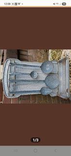 Emaille lepelrek grijs gewolkt., Ophalen of Verzenden