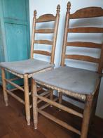 2 Rieten stoelen met hoge leuning, Antiek en Kunst, Antiek | Meubels | Stoelen en Banken, Ophalen
