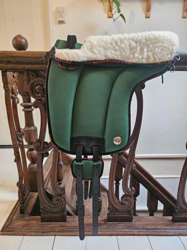 Barebackpad van Pioneer + wollen zitting. Maat full, groen, Dieren en Toebehoren, Paarden en Pony's | Dekens en Dekjes, Ophalen of Verzenden