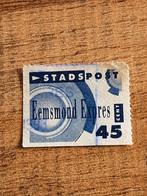 Stadspost Eemsmond. Tekstzegel V. Links-onder ongetand ( ges, Ophalen of Verzenden