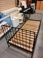 Ikea Minnen zwart meegroeibed max 80x200, Ophalen, Gebruikt, 70 tot 85 cm, Lattenbodem