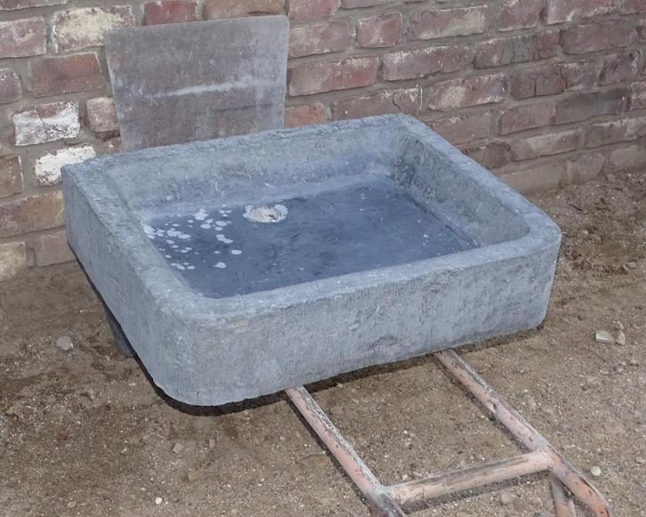 antieke arduinen gootsteen wasbak stortbak trog, Antiek en Kunst, Curiosa en Brocante, Ophalen