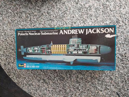 REVELL 1/200  ANDREW JACKSON  POLARIS NUCLEAR SUBMARINE 0520, Hobby en Vrije tijd, Modelbouw | Boten en Schepen, Gebruikt, 1:50 tot 1:200