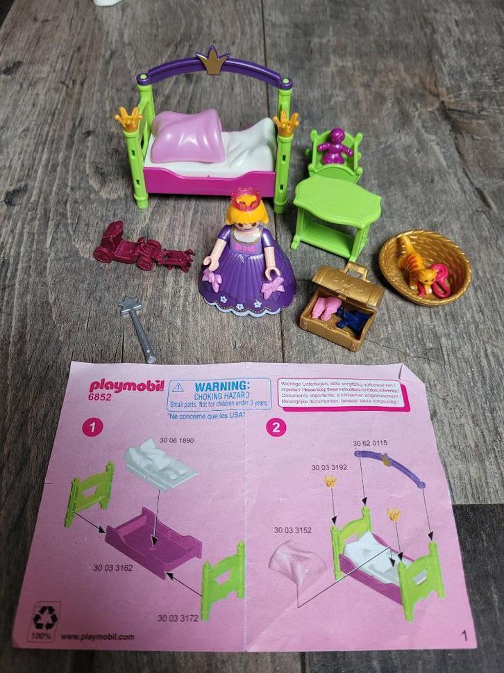 Playmobil Slaapkamer van de prinses - 6852, Kinderen en Baby's, Speelgoed | Playmobil, Zo goed als nieuw, Complete set, Ophalen of Verzenden