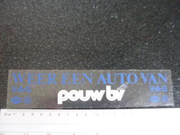 ruit sticker weer een auto van Pouw b.v. vag audi vw logo beschikbaar voor biedingen