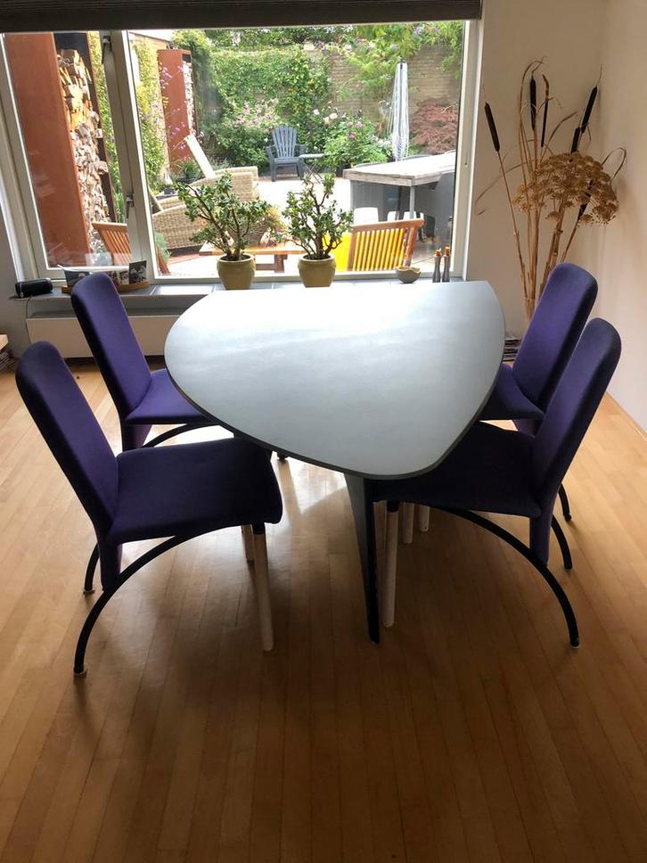 Castelijn eetkamerstoelen, Huis en Inrichting, Stoelen, Gebruikt, Vier, Stof, Overige kleuren, Ophalen