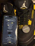 Air Jordan 4 Retro Thunder (2023) - Zo goed als nieuw, Zwart, Ophalen of Verzenden, Sneakers of Gympen, Zo goed als nieuw