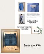 Lila vest en Jeans rok, Kleding | Dames, Rokken, Ophalen of Verzenden, Zo goed als nieuw, Paars, Onder de knie