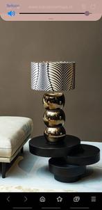 PTMD Essy Black metalen bijzettafel, Minder dan 55 cm, Metaal of Aluminium, Rond, Ophalen of Verzenden