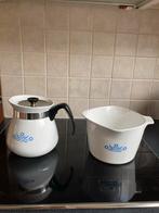 Vintage Corning Ware set theepot/koffiepot en maatbeker, Ophalen of Verzenden, Gebruikt