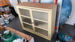 Brocante hangkast, keukenkast, kast met glazen deurtjes, Ophalen