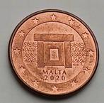5 Cent 2020 Malta Nieuwe Eurocent Munt Prehistorische Tempel, Ophalen of Verzenden, Malta