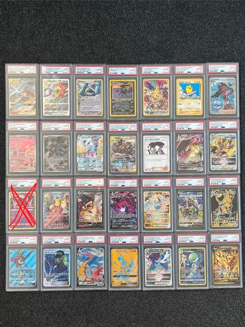 Pokémon 28x PSA 10 kaarten - ook los te koop! beschikbaar voor biedingen