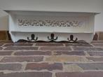 klein creme/wit kapstokje/keukenrek met 3 haken, Wandkapstok, Gebruikt, Ophalen of Verzenden, Minder dan 100 cm