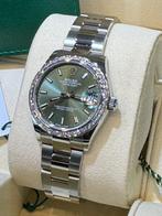 Rolex datejust 31mm green mint new 2024 diamond bezel, Ophalen, Staal, Polshorloge, Nieuw