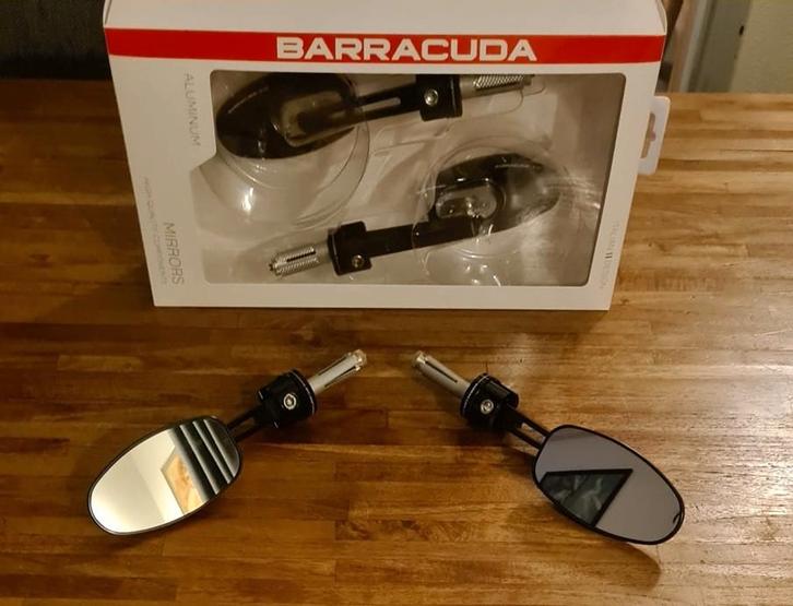 Nieuwe Barracuda bar end spiegels, Motoren, Onderdelen | Merk-onafhankelijk, Nieuw, Ophalen of Verzenden