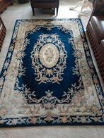 Prachtig chinees Blauw Tapijt met Bloemenmotief, Klassiek, 150 tot 200 cm, 200 cm of meer, Ophalen of Verzenden