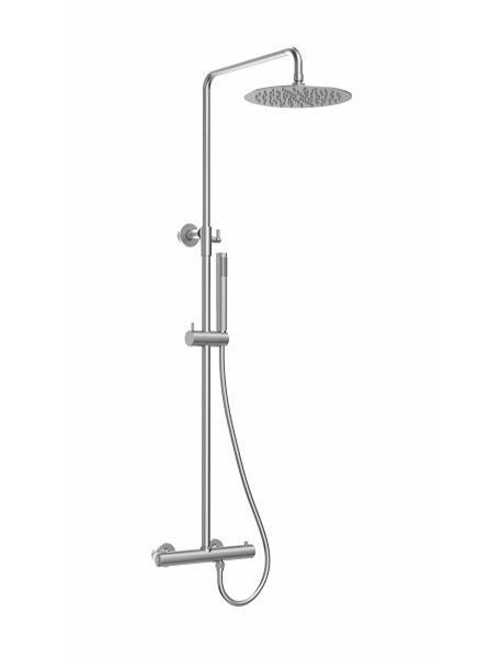 Regendouche set RVS, Doe-het-zelf en Verbouw, Sanitair, Gebruikt, Douche, Rvs, Ophalen of Verzenden