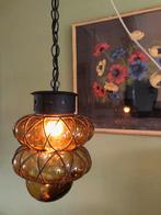 Hanglamp, Venetiaans, Murano, amber glas, vintage, jr 50/60, Huis en Inrichting, Lampen | Hanglampen, Ophalen of Verzenden, Zo goed als nieuw