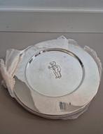 6 verzilverde onderborden Polo Bear Ralph Lauren., Verzenden, Zo goed als nieuw