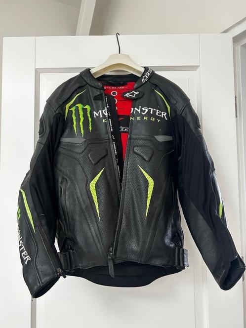 Motorjas Alpinestars & monsterenergy, Motoren, Kleding | Motorkleding, Jas | leer, Heren, Tweedehands, Ophalen of Verzenden