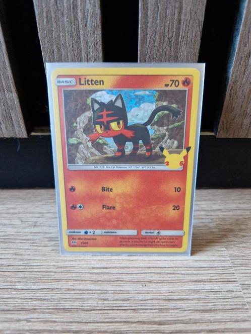 Litten 15/25 Holo Pokemon McDonald's 25th anniversary, Hobby en Vrije tijd, Verzamelkaartspellen | Pokémon, Zo goed als nieuw