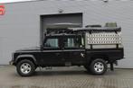 Land Rover Defender 2.4 TD 130" S Crew Cab I Daktent I Airco, Auto's, Stof, Gebruikt, Zwart, 4 cilinders